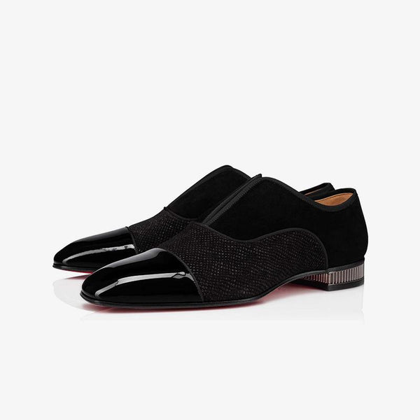 Fabric Patent Suede Loafers Male Shoes - ARNO CONTI