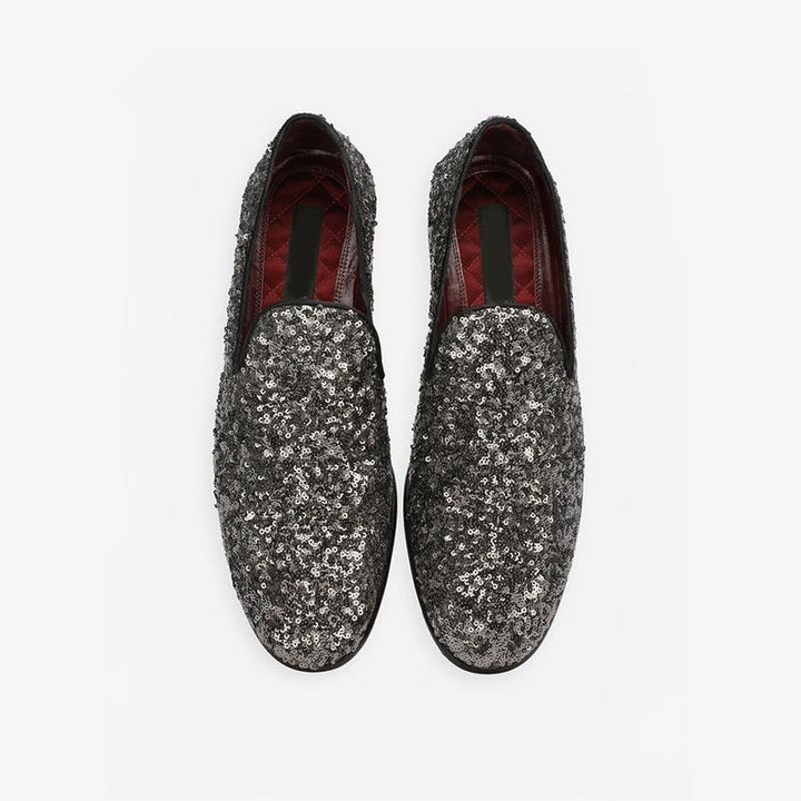 Glitter Sequin Mens Loafer Slip On - Arno Conti Shoe