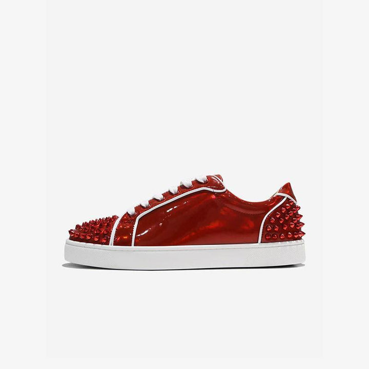 Striking Red Studded Sneakers - ARNO CONTI