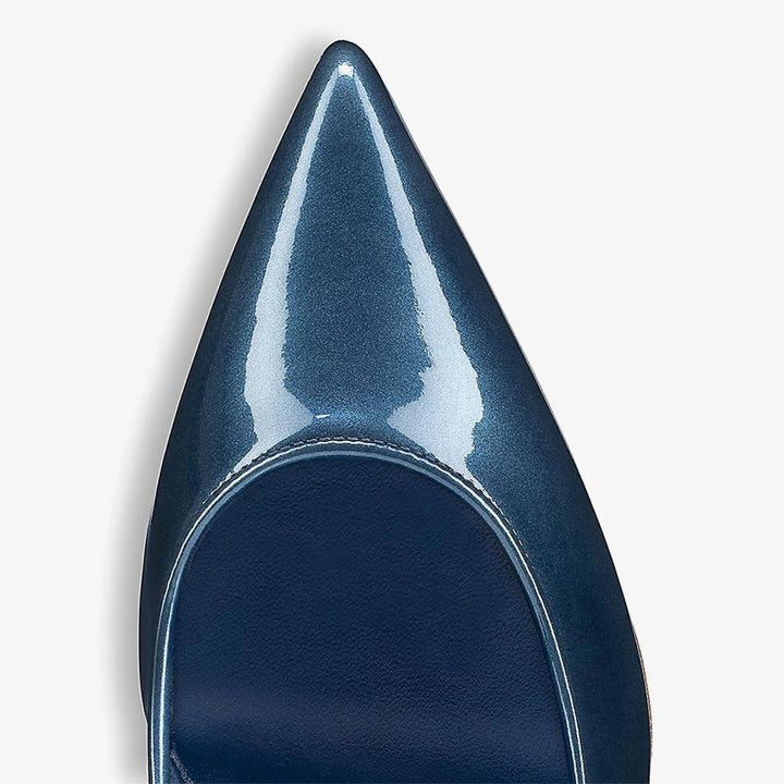 Dark Sea Blue Patent Leather Pump - ARNO CONTI