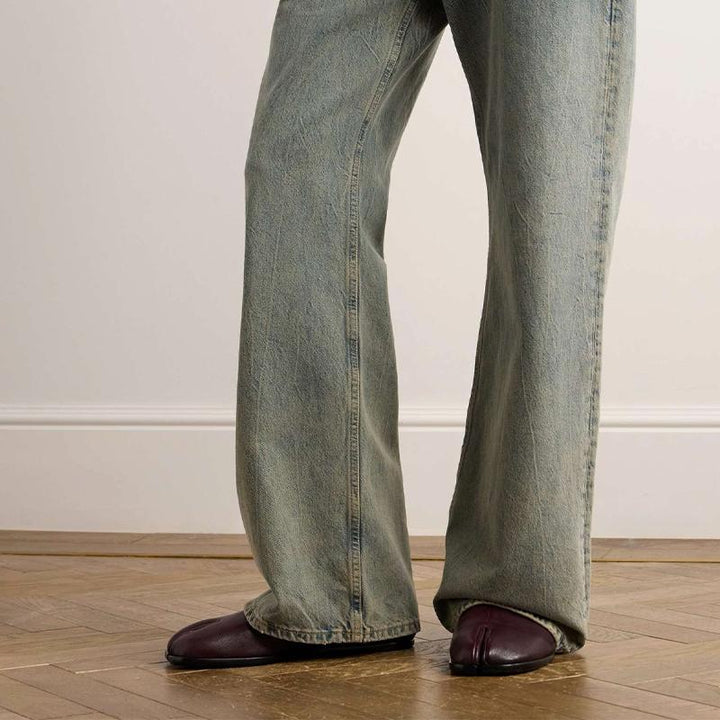 Reddish-brown Split-Toe Leather Shoes - Arno Conti Shoe