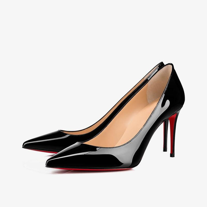 Patent Leather Pointed Pumps 80 mm Heel - ARNO CONTI