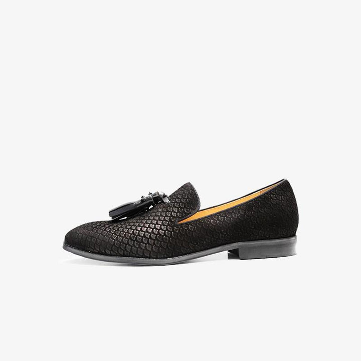 Tassels Fish Print Loafers - Arno Conti Shoe