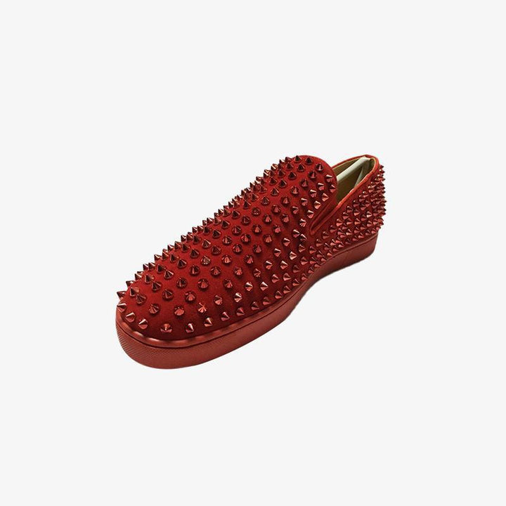 Studded Leather Slip-On Sneakers - ARNO CONTI