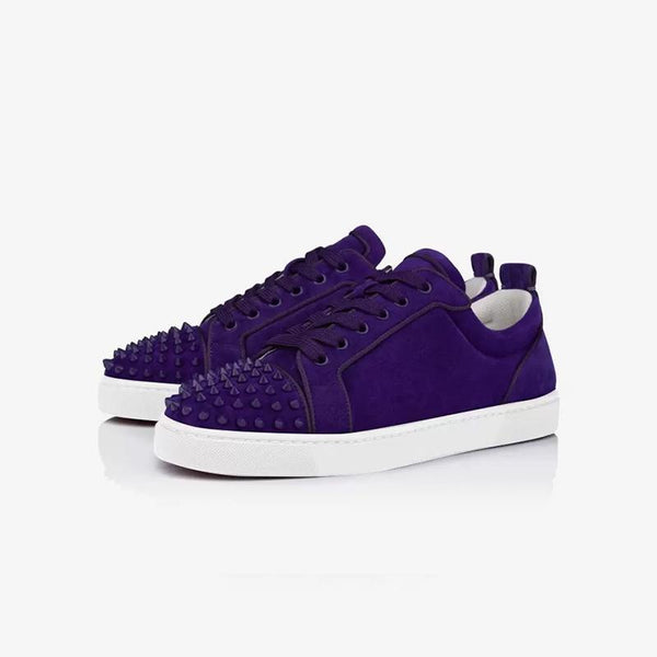 Rivets Low Suede Sneakers Round Toe - ARNO CONTI