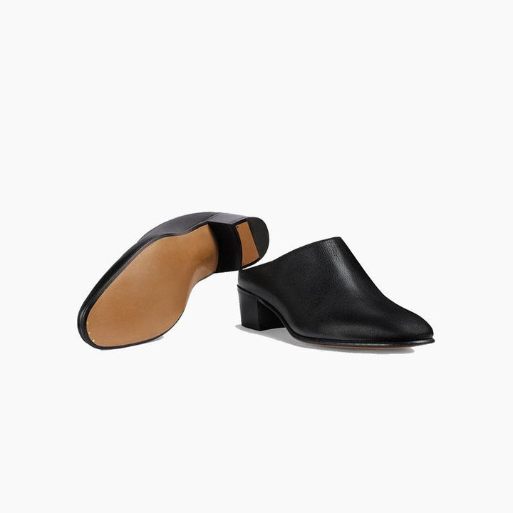 Heels Slip-on Leather Slippers - ARNO CONTI