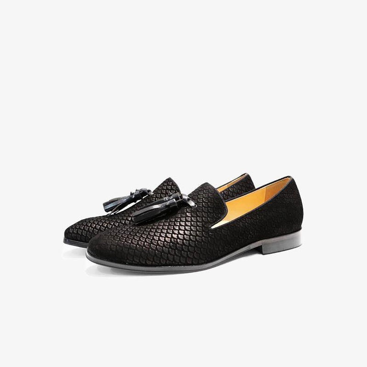 Tassels Fish Print Loafers - Arno Conti Shoe