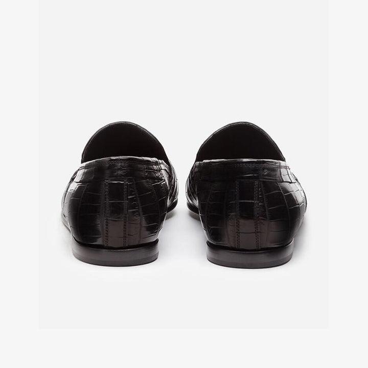 Calf Croc-Embossed Loafers Men Slip-on - Arno Conti Shoe