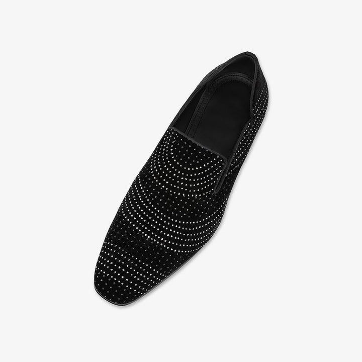 Velvet Strass Men Shoes Calf Loafers - ARNO CONTI