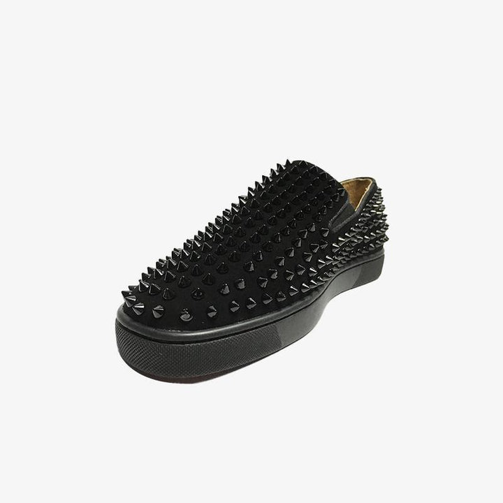 Studded Leather Slip-On Sneakers - ARNO CONTI