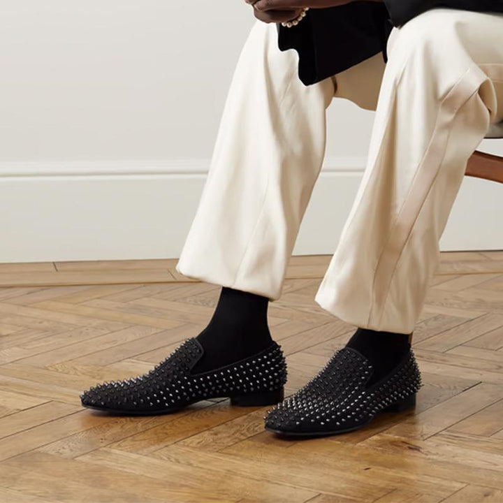 Studded Grosgrain-Trimmed Loafers - ARNO CONTI