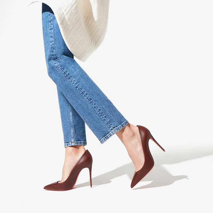 Elegant Nude Leather Stiletto Pumps - ARNO CONTI