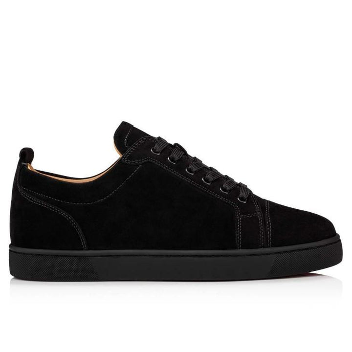 Suede Sneakers Plain Black Leather - ARNO CONTI