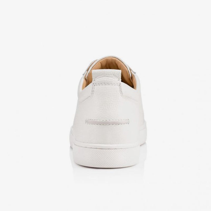 Calf Leather White Sneakers Shoes - ARNO CONTI