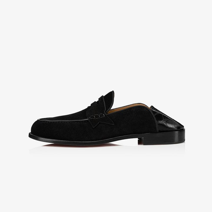 Penny Suede Calf Patent Crocodile Loafers - ARNO CONTI