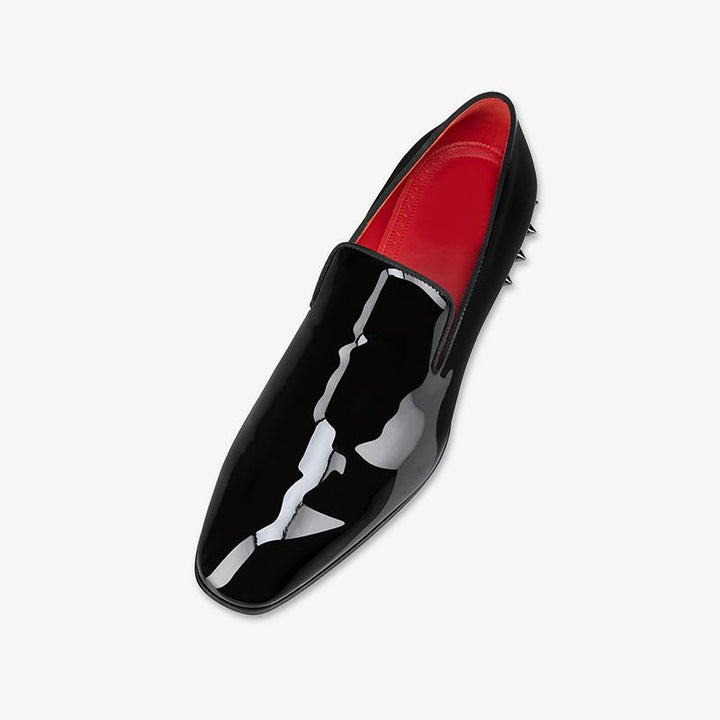 Plain Patent Studs Heel Calf Loafers - ARNO CONTI