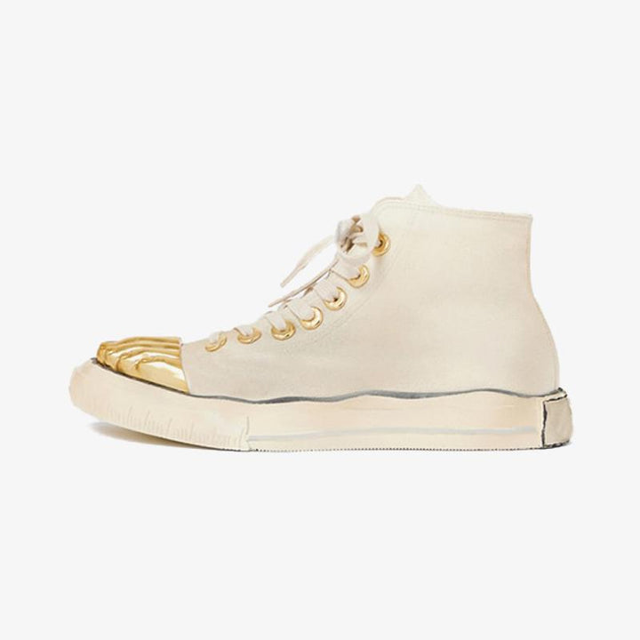Beige Canvas Sneaker with Golden Details - Arno Conti Shoe