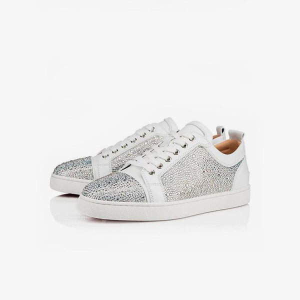 Leather Rhinestones Artwork Sneakers - ARNO CONTI