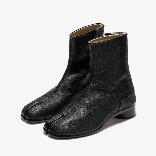 Grained Leather Boots 30 mm Heel Unisex - Arno Conti Shoe