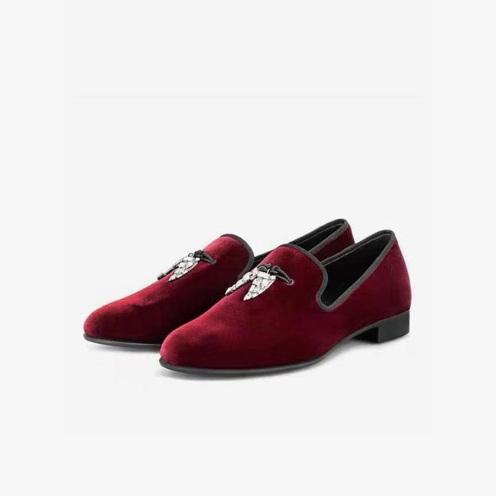 Loafers with Metallic Insect Accents - Arno Conti Shoe