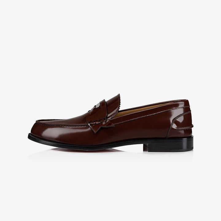 Brown Penny Leather Loafers - ARNO CONTI