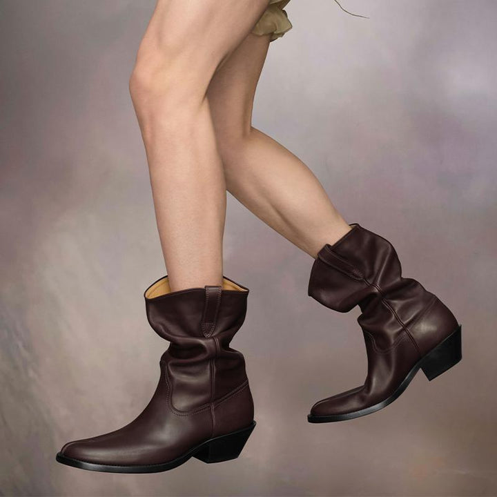 Classic Almond Toe Calf Leather Boots - Arno Conti Shoe
