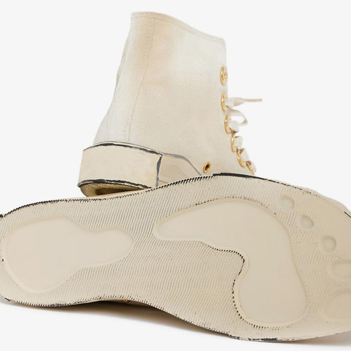 Beige Canvas Sneaker with Golden Details - Arno Conti Shoe