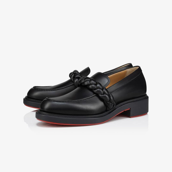 Calf Leather Penny Braid Loafers - ARNO CONTI
