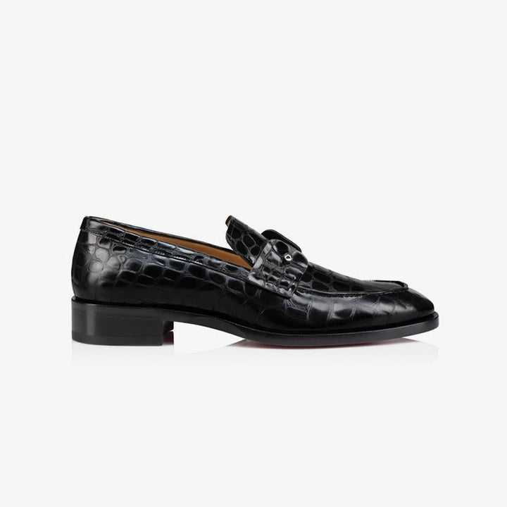 Crocodile Print Leather Loafers - ARNO CONTI