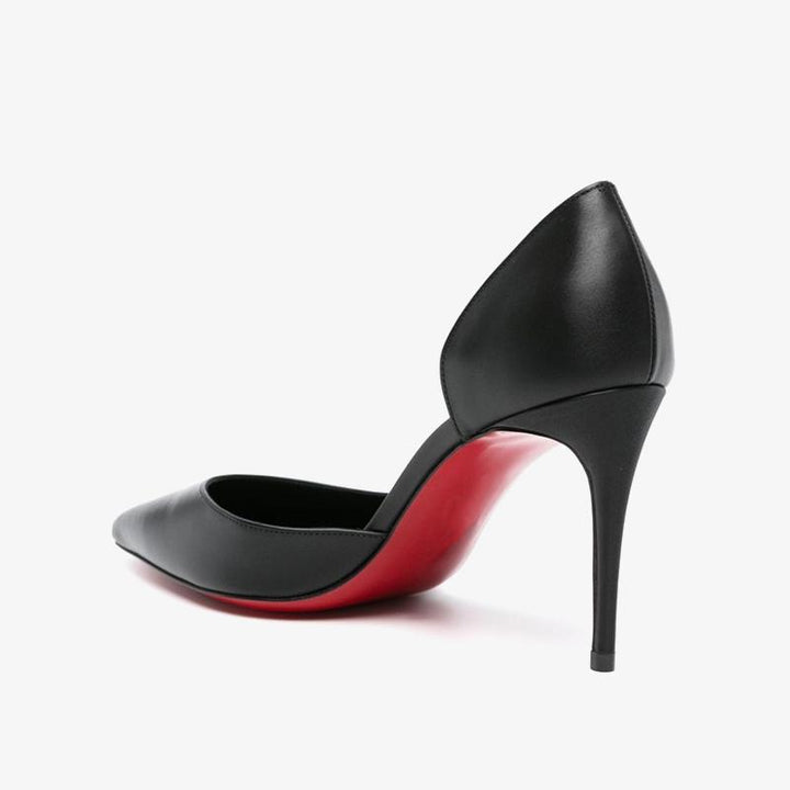 Black Calf Leather Pointed Toe Pumps - ARNO CONTI