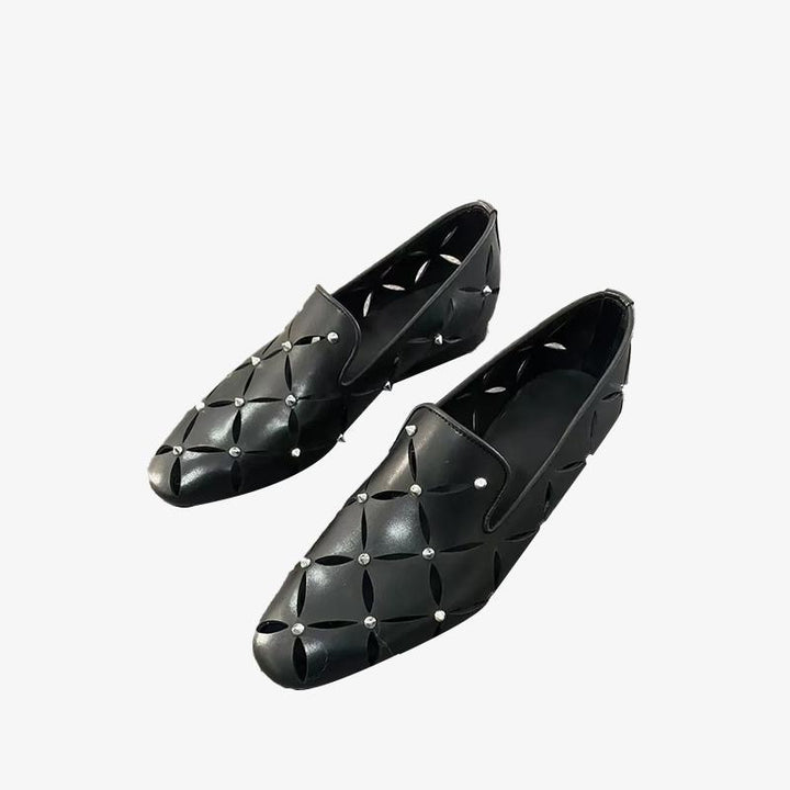 Slip-On Rivets Loafer Shoes - Arno Conti Shoe