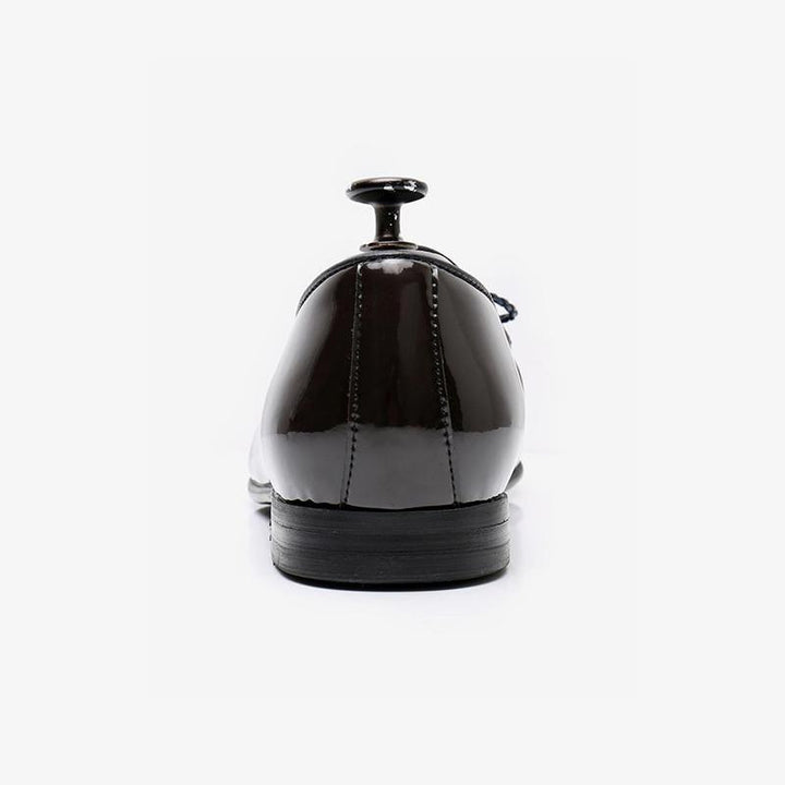 Patent Leather Tassel Loafers - Arno Conti Shoe