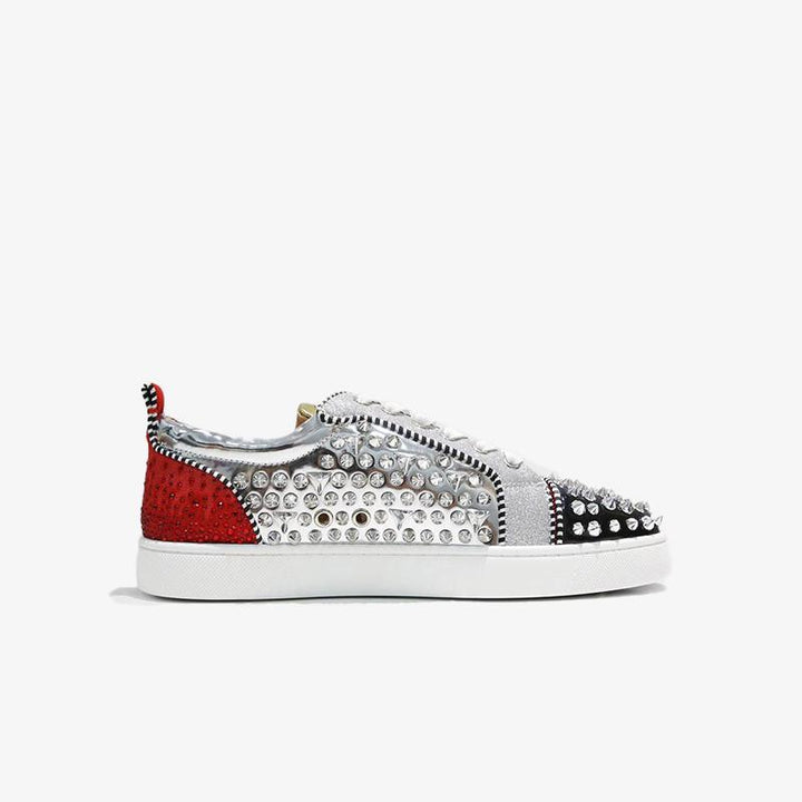 Studded Multicolor Patchwork Sneakers - ARNO CONTI