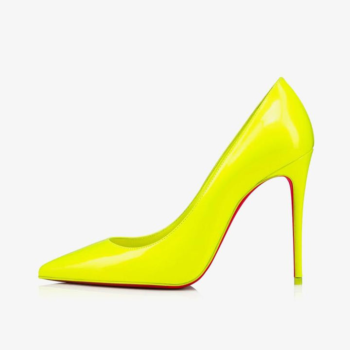 Fluo Yellow Patent Leather Pump - ARNO CONTI
