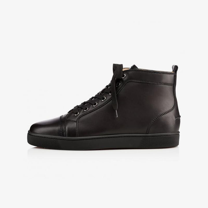 High-Top Flat Leather Sneakers - ARNO CONTI