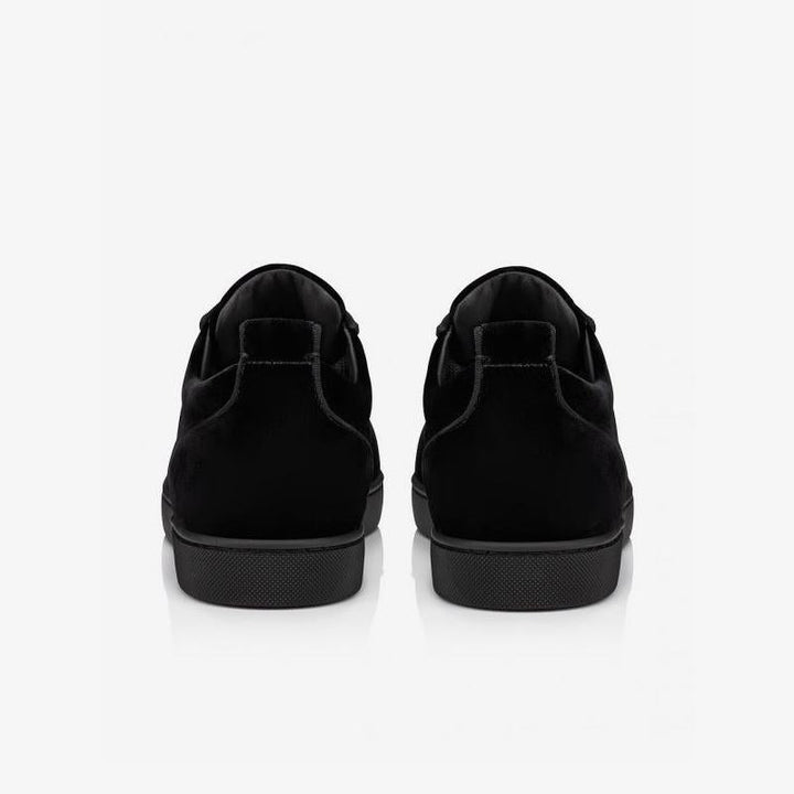 Velvet Black Strass Leather Sneakers - ARNO CONTI