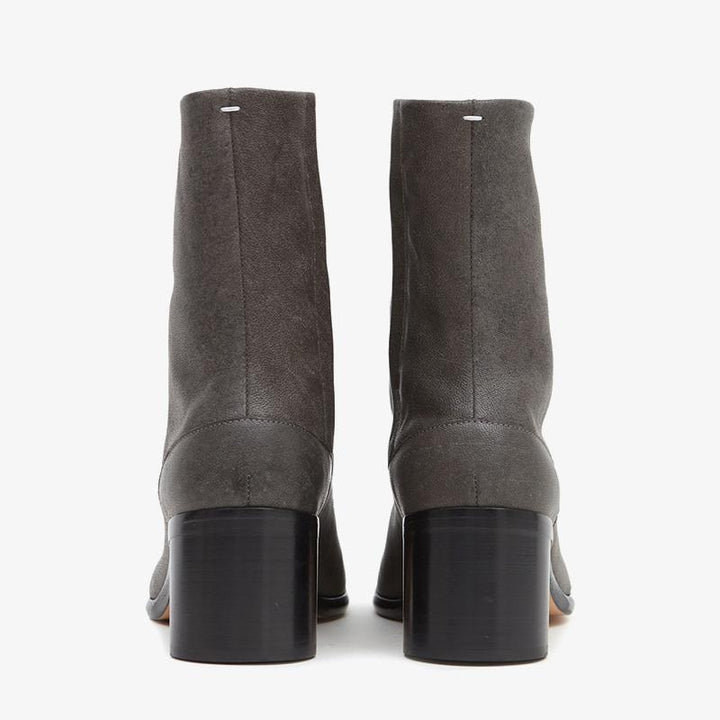 Dark Grey Calf Leather Boots - Arno Conti Shoe