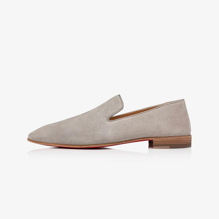 Flat Loafers Suede Men Veau Velours Grey - ARNO CONTI