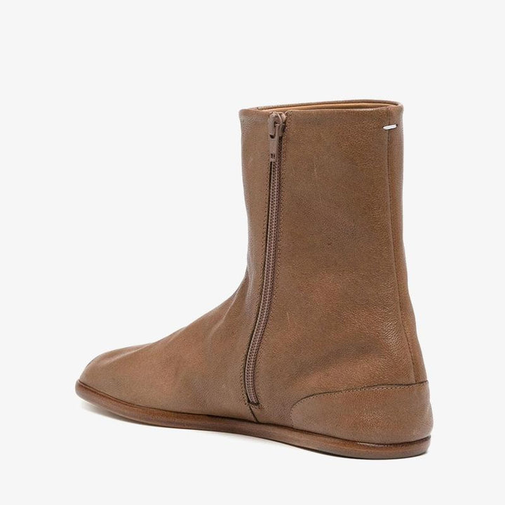 Split-Toe Leather Ankle Boots - Arno Conti Shoe