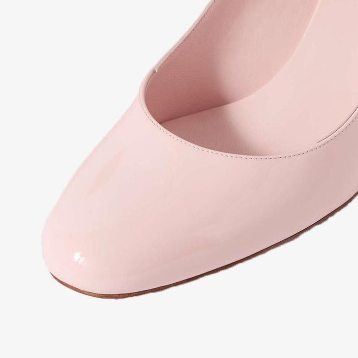 Pastel Pink Patent Leather Slingback Pump - ARNO CONTI