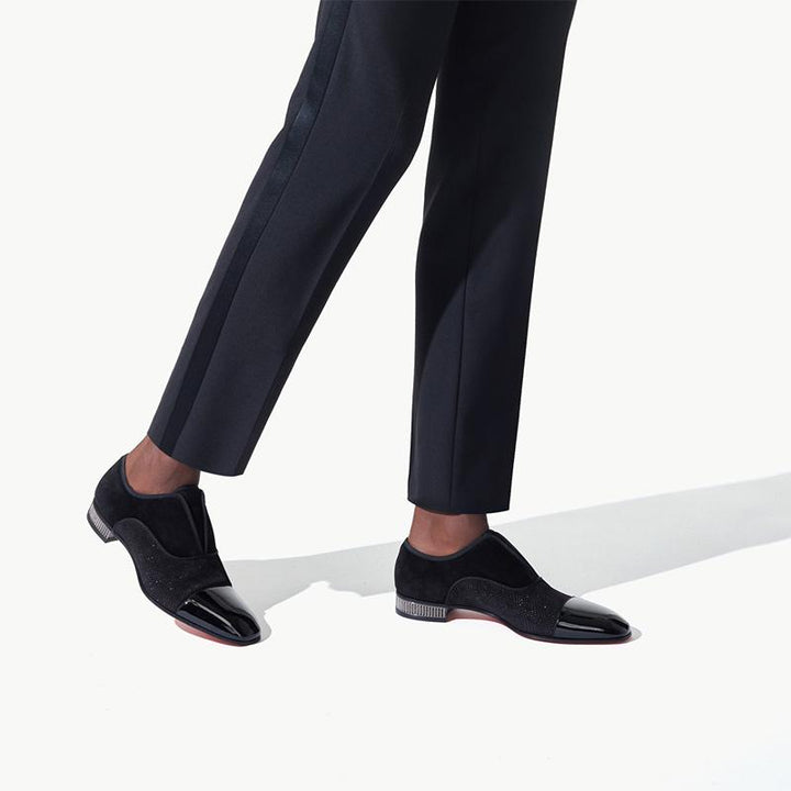 Fabric Patent Suede Loafers Male Shoes - ARNO CONTI