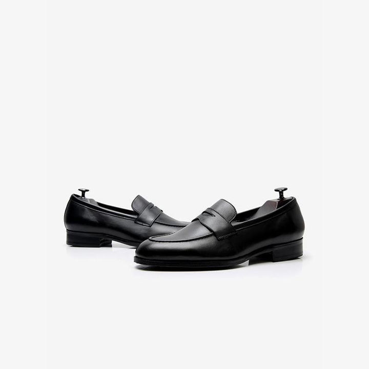 Black Round Toe Loafers - Arno Conti Shoe