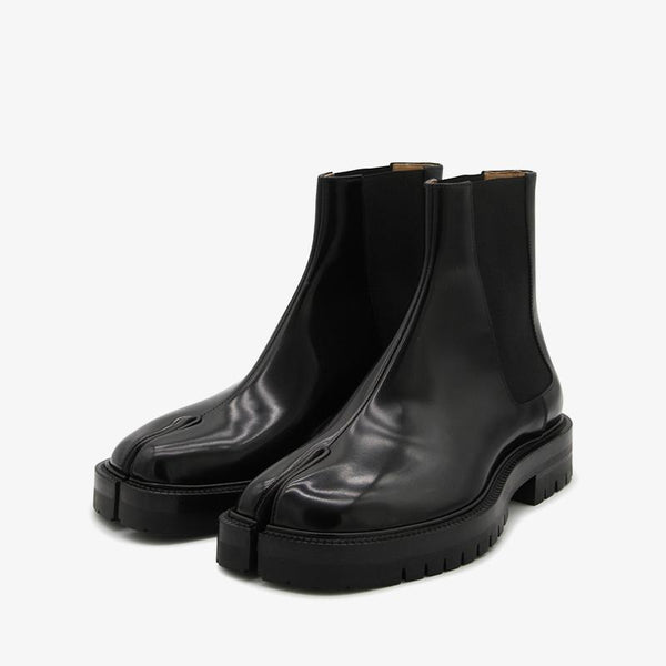 Black Calf Leather Slip-On Boots Unisex - Arno Conti Shoe