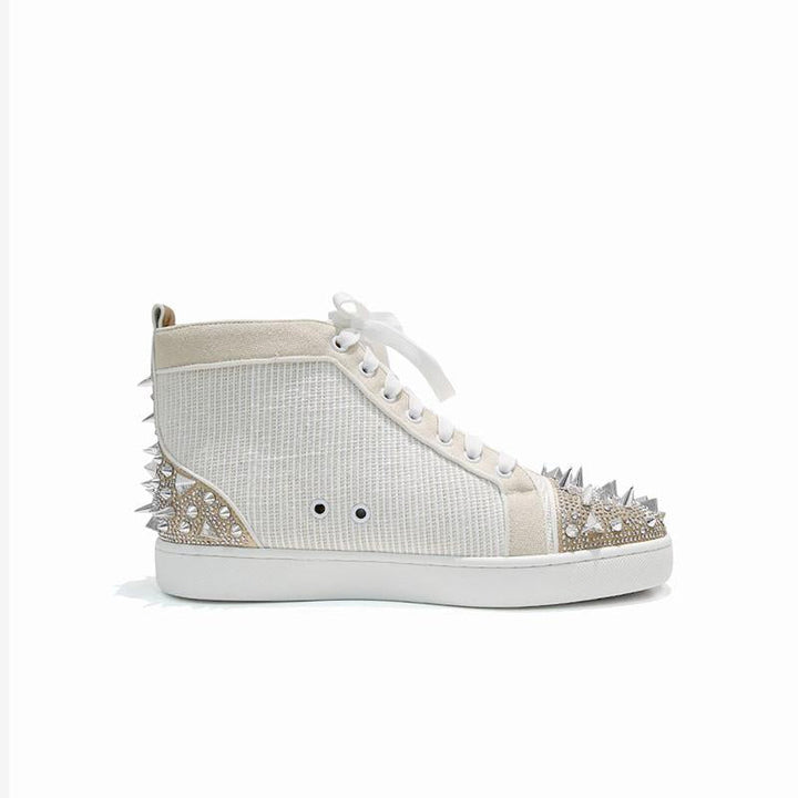 Studded Sneakers Round Toe Rivets - ARNO CONTI