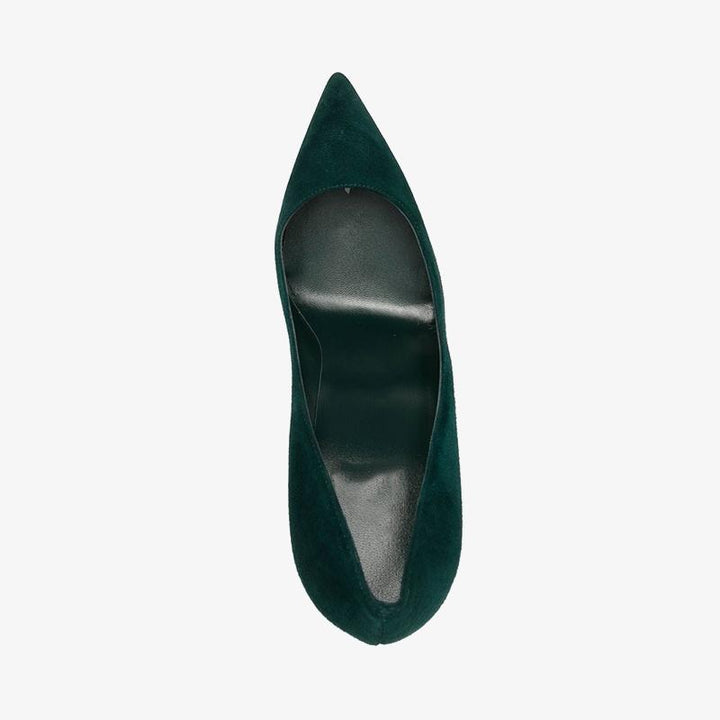Green Laminated Leather Pointed Toe Pump - ARNO CONTI