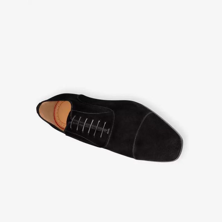 Black Slip-On Suede Leather Shoes - ARNO CONTI
