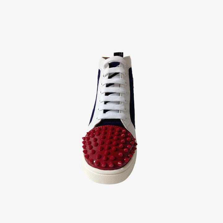 Multicolor Red Spikes Flat Mens Sneakers - ARNO CONTI