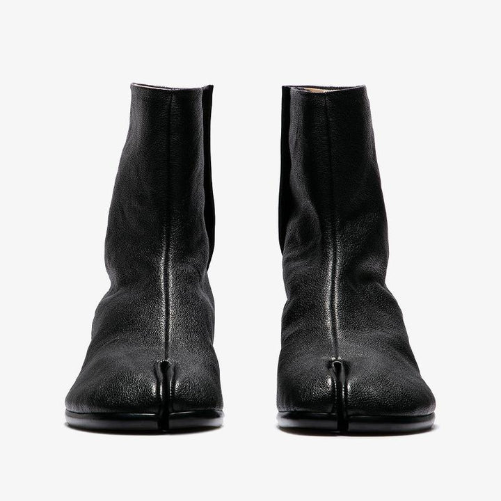 Grained Leather Boots 30 mm Heel Unisex - Arno Conti Shoe