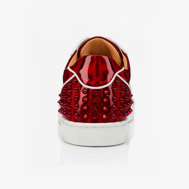 Striking Red Studded Sneakers - ARNO CONTI