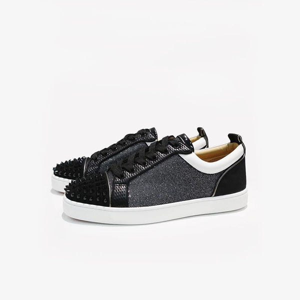 Spiked Mesh and Leather Sneakers - ARNO CONTI